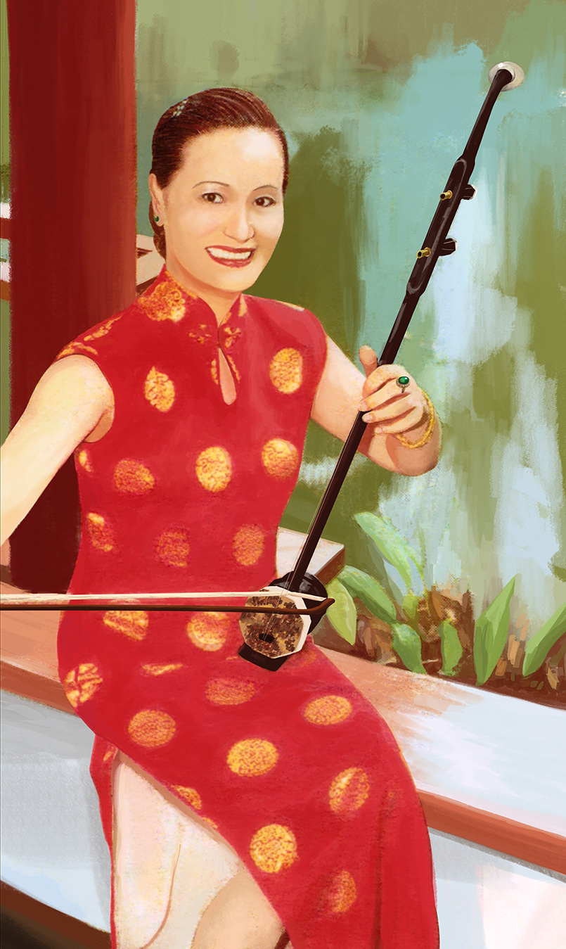 Xue Bing Chen performing at the Chinese Garden (陳雪冰)